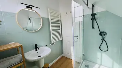 Ein Badezimmer in der Unterkunft Ostseeglück