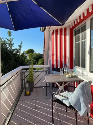 Ein Balkon oder eine Terrasse in der Unterkunft Antonia Strandstr 21 Whg 6