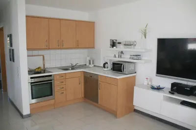 Küche/Küchenzeile in der Unterkunft Strandstraße 21 Whg 5