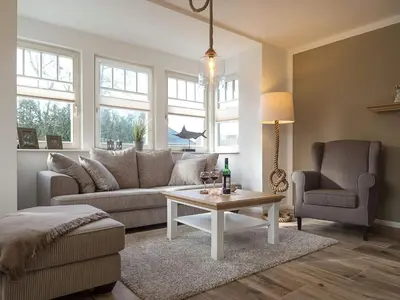Ein Sitzbereich in der Unterkunft Ferienhaus 