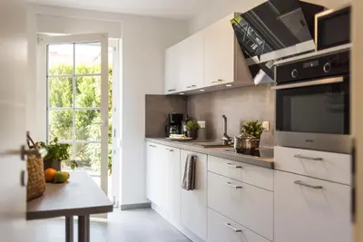 Küche/Küchenzeile in der Unterkunft Birkenstraße 6 Haus II Whg3