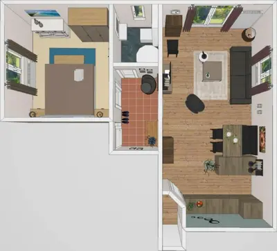 Grundriss der Unterkunft Villa Balticum - Ferienwohnung 2