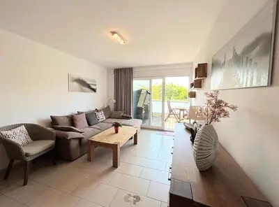 Ein Sitzbereich in der Unterkunft OSTSEEPANORAMA Penth Nr 29 max 4 Pers