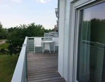 Ein Balkon oder eine Terrasse in der Unterkunft SONNENDECK App Nr 19 max 4 Pers