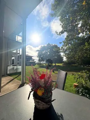 Ein Garten an der Unterkunft STRANDFLIEDER App Nr 05 max 3 Pers