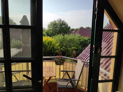 Ein Balkon oder eine Terrasse in der Unterkunft Ferienwohnung Thum