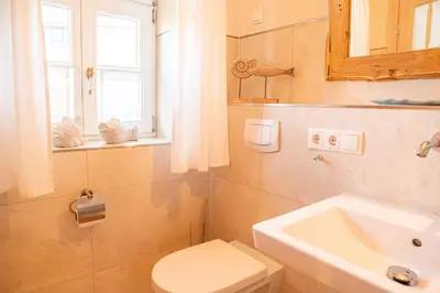 Ein Badezimmer in der Unterkunft Ferienhaus Ankerplatz