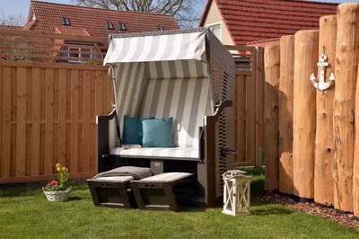 Ein Garten an der Unterkunft Ankerplatz Zingst
