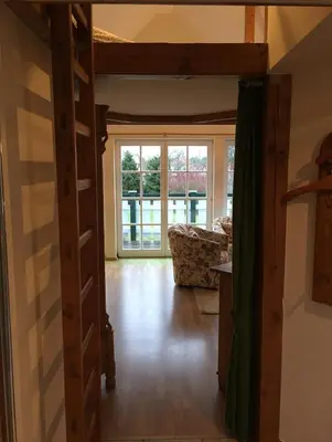 Ein Sitzbereich in der Unterkunft Ferienhaus Schiffchen 