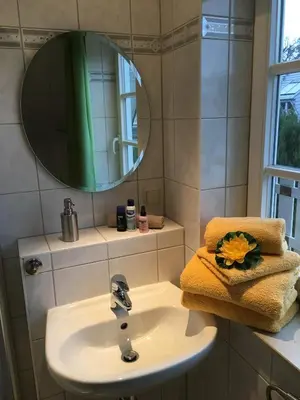 Ein Badezimmer in der Unterkunft Ferienhaus Schiffchen 