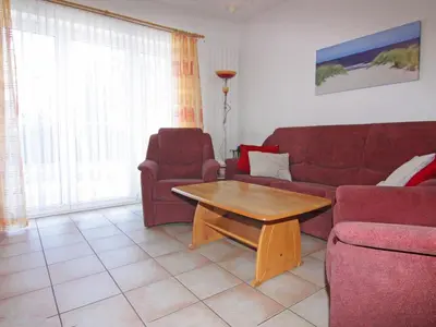 Ein Sitzbereich in der Unterkunft Reihenhaus im Ostseebad Zingst