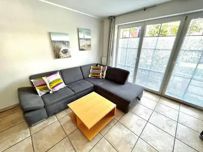 Ein Sitzbereich in der Unterkunft Birkenstraße 7 Whg 1