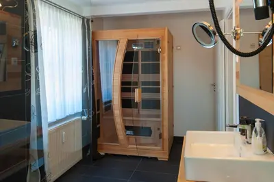 Ein Badezimmer in der Unterkunft Gustavs Apartment