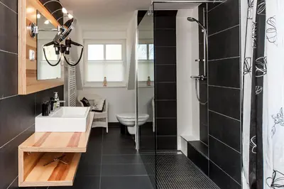 Ein Badezimmer in der Unterkunft Gustavs Apartment
