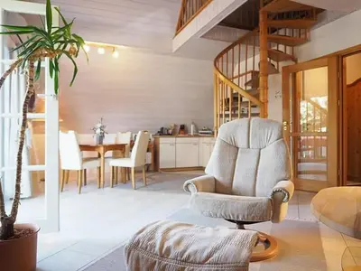 Ein Sitzbereich in der Unterkunft Ferienhaus Weinhardt - Whg 1