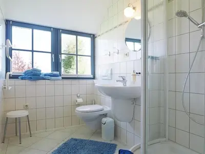 Ein Badezimmer in der Unterkunft Ferienhaus Weinhardt - Whg 1