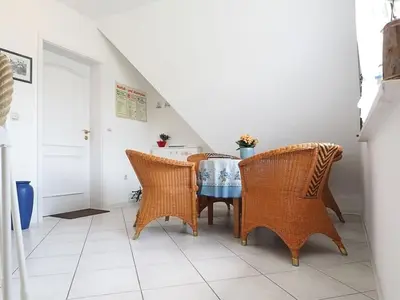 Ein Sitzbereich in der Unterkunft Ferienhaus Weinhardt - Whg 2