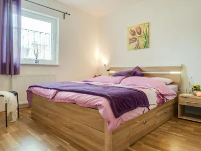 Ein Bett oder Betten in einem Zimmer der Unterkunft Wiesenstraße 2 Whg 1