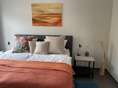 Ein Bett oder Betten in einem Zimmer der Unterkunft Hafenstraße 9 Whg 5