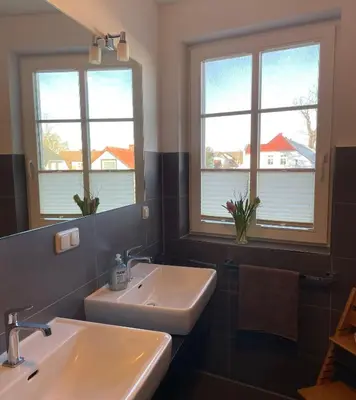 Ein Badezimmer in der Unterkunft Hafenstraße 9 Whg 5