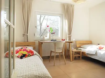 Ein Bett oder Betten in einem Zimmer der Unterkunft Am Paalen 2 Whg 1