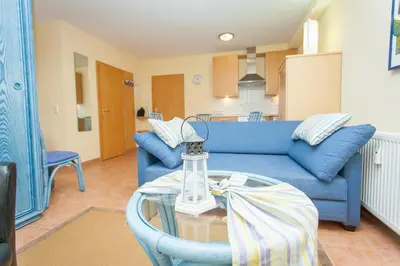 Ein Sitzbereich in der Unterkunft Birkenstraße 7 Whg 2