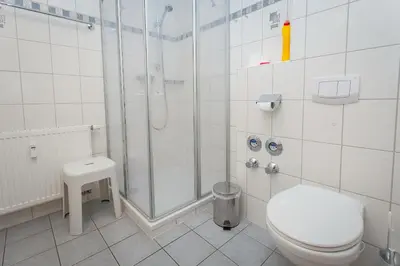 Ein Badezimmer in der Unterkunft Birkenstraße 7 Whg 2