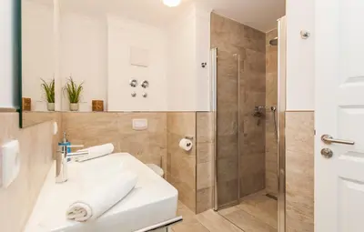 Ein Badezimmer in der Unterkunft Whg 05 - Boddenangler