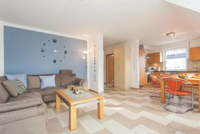 Ein Sitzbereich in der Unterkunft Birkenperle Wohnung 5