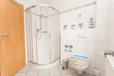 Ein Badezimmer in der Unterkunft Birkenperle Wohnung 5