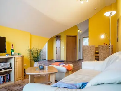 Ein Sitzbereich in der Unterkunft Birkenstraße 7 Whg 6