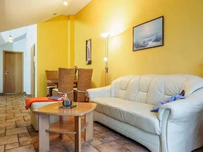 Ein Sitzbereich in der Unterkunft Birkenstraße 7 Whg 6