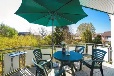 Ein Balkon oder eine Terrasse in der Unterkunft Hoppenberg 5a