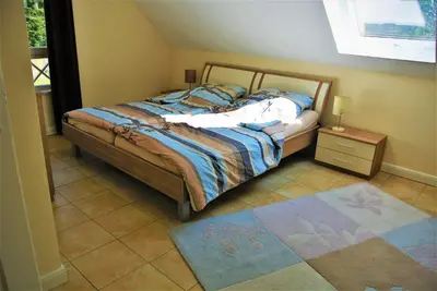 Ein Bett oder Betten in einem Zimmer der Unterkunft Wiesenstraße 40