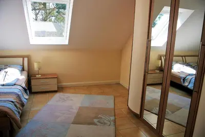 Ein Bett oder Betten in einem Zimmer der Unterkunft Wiesenstraße 40