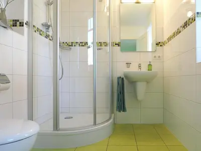 Ein Badezimmer in der Unterkunft Grüner Winkel 32a