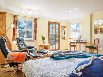 Ein Sitzbereich in der Unterkunft Seenest Appartement 2