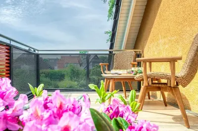 Ein Balkon oder eine Terrasse in der Unterkunft Mühlenstraße 13 Whg 2