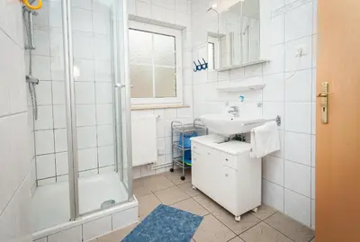 Ein Badezimmer in der Unterkunft Ferienhaus Strandoase