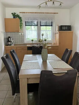 Küche/Küchenzeile in der Unterkunft Ferienhaus Strandoase