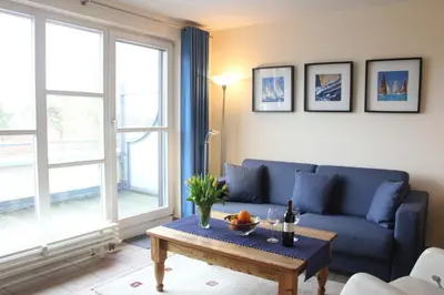 Ein Sitzbereich in der Unterkunft Ostseeresidenz - Whg 24