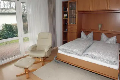 Ein Bett oder Betten in einem Zimmer der Unterkunft Likedeeler Weg 1 Whg 18
