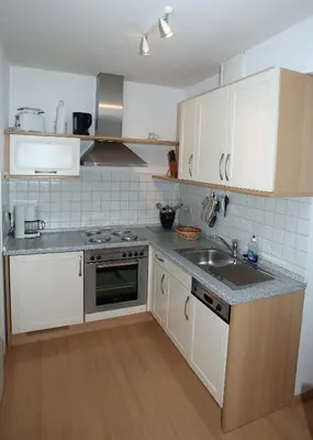 Küche/Küchenzeile in der Unterkunft Likedeeler Weg 1 Whg 18