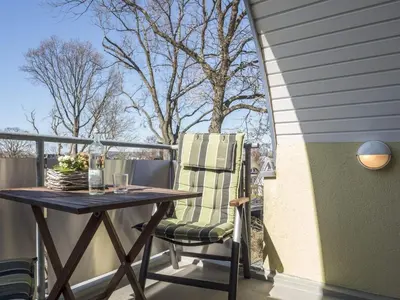 Ein Balkon oder eine Terrasse in der Unterkunft Likedeeler Weg 1 Whg 23