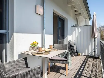 Ein Balkon oder eine Terrasse in der Unterkunft Whg 14 - Seesternchen
