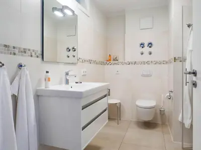 Ein Badezimmer in der Unterkunft Whg 14 - Seesternchen