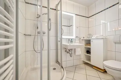 Ein Badezimmer in der Unterkunft Birkenstraße 15c Whg 9