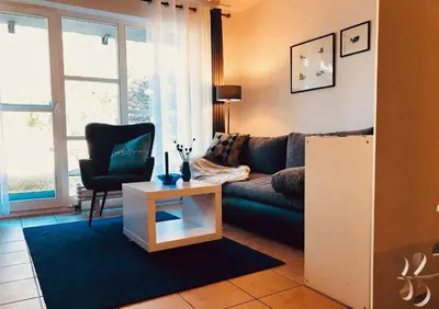 Ein Sitzbereich in der Unterkunft Ostseeresidenz - App 08 Meeresrauschen