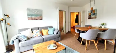 Ein Sitzbereich in der Unterkunft Ostseeresidenz - Whg 17