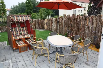 Ein Garten an der Unterkunft FeHa Strandmügge